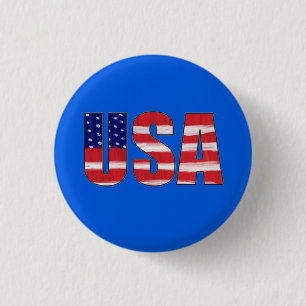 Badge Rond 2,50 Cm Drapeau USA