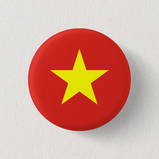 Badge Rond 2,50 Cm Drapeau vietnamien, Drapeau vietnamien (Devant)