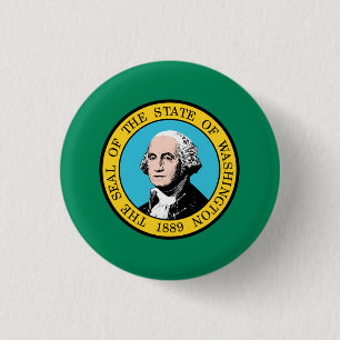 Badge Rond 2,50 Cm Drapeau Washington