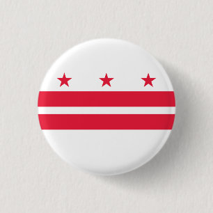 Badge Rond 2,50 Cm Drapeau Washington DC