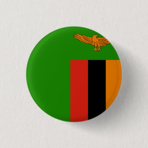 Badge Rond 2,50 Cm Drapeau Zambie