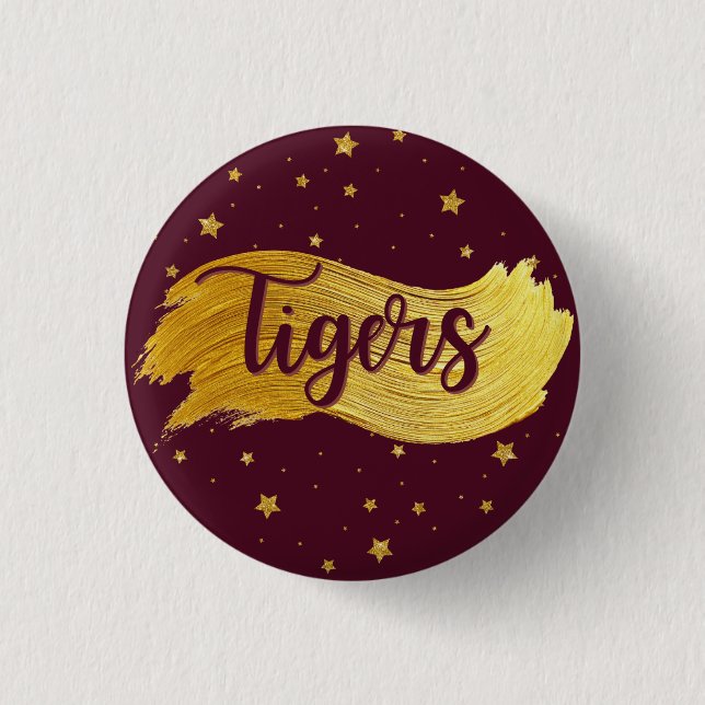 Badge Rond 2,50 Cm Dripping Springs Tigers Spirit Button (Devant)
