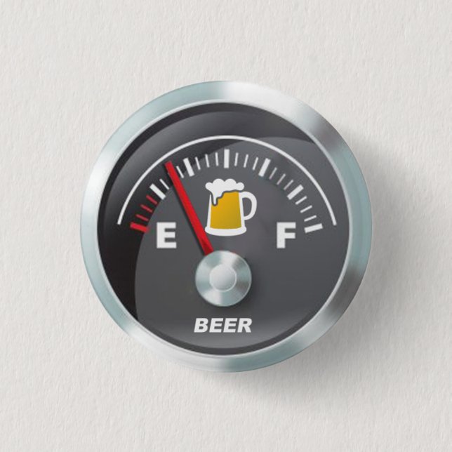 Badge Rond 2,50 Cm Drôle - Compteur de bière Remplissage (Devant)
