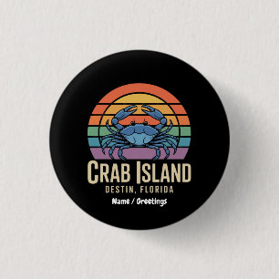 Badge Rond 2,50 Cm Drôle Crabe Drôle Destin Île Destin FL Cool