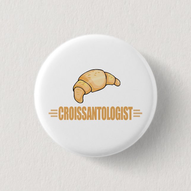 Badge Rond 2,50 Cm Drôle Croissant (Devant)