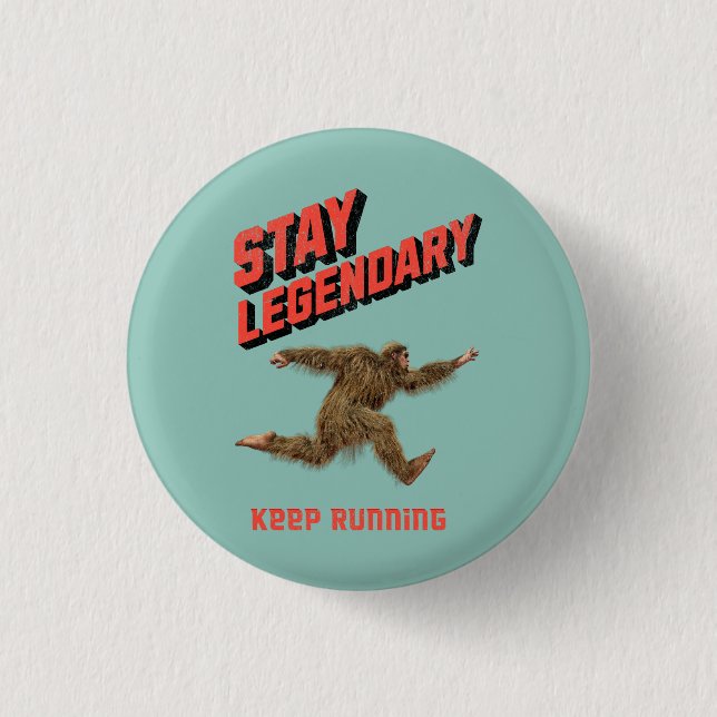 Badge Rond 2,50 Cm Drôle de motivation de course de Bigfoot (Devant)