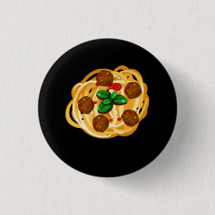 Badge Rond 2,50 Cm Drôle Halloween Costume Nourriture Spaghetti Meatb