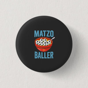 Badge Rond 2,50 Cm Drôle Hanukkah Football Athlète Juif Matzo Baller