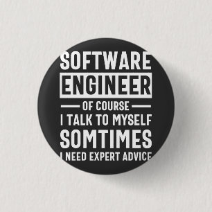 Badge Rond 2,50 Cm Drôle logiciel de programmation ingénieur cadeau