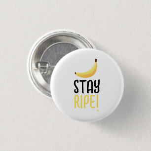 Badge Rond 2,50 Cm Drôles de faveurs de fête à la banane rétro éditab