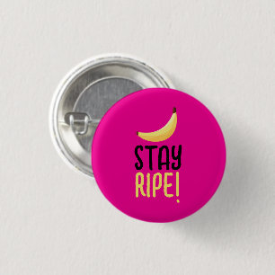 Badge Rond 2,50 Cm Drôles de faveurs de fête à la banane rétro éditab