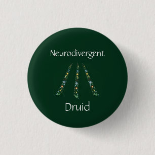 Badge Rond 2,50 Cm Druide de Neurodivergent