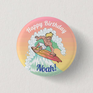 Badge Rond 2,50 Cm Dude surfeur personnalisé