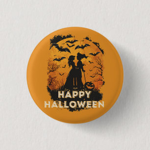 Badge Rond 2,50 Cm Duo d'Halloween