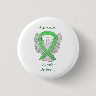 Badge Rond 2,50 Cm Dystrophie musculaire Sensibilisation Lime Angel R