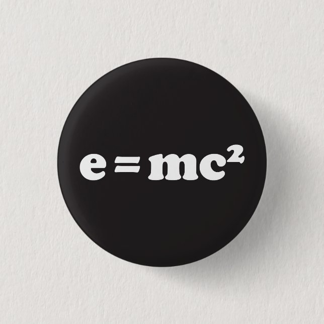 Badge Rond 2,50 Cm e = mc2 (Devant)