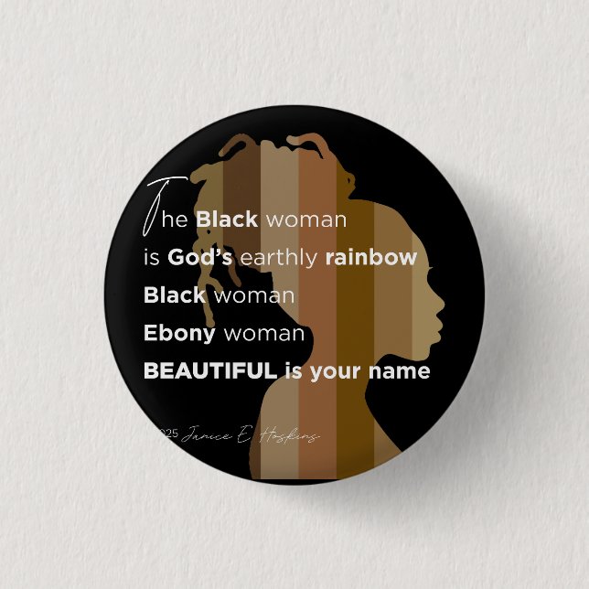 Badge Rond 2,50 Cm  Ebony woman, Tote Bag (Devant)