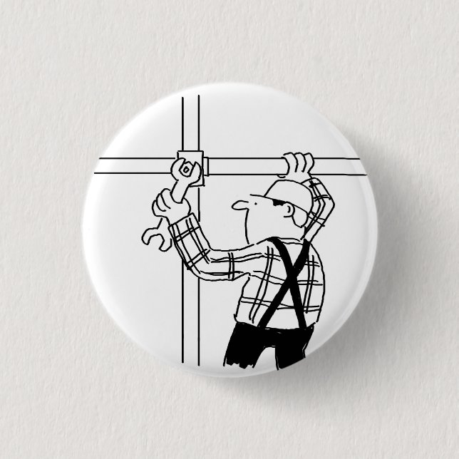 Badge Rond 2,50 Cm Échafaudage avec échafaudage (Devant)