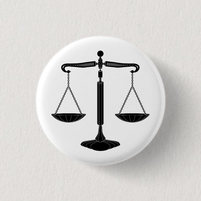 Badge Rond 2,50 Cm Échelles de justice | chic (Devant)