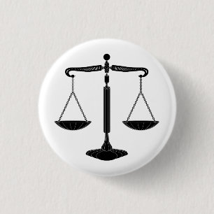 Badge Rond 2,50 Cm Échelles de justice   chic