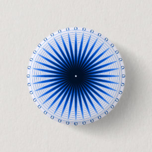 Badge Rond 2,50 Cm Éclat du bouton de bleus