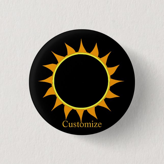 Badge Rond 2,50 Cm Éclipse totale de soleil Thunder_Cove (Devant)