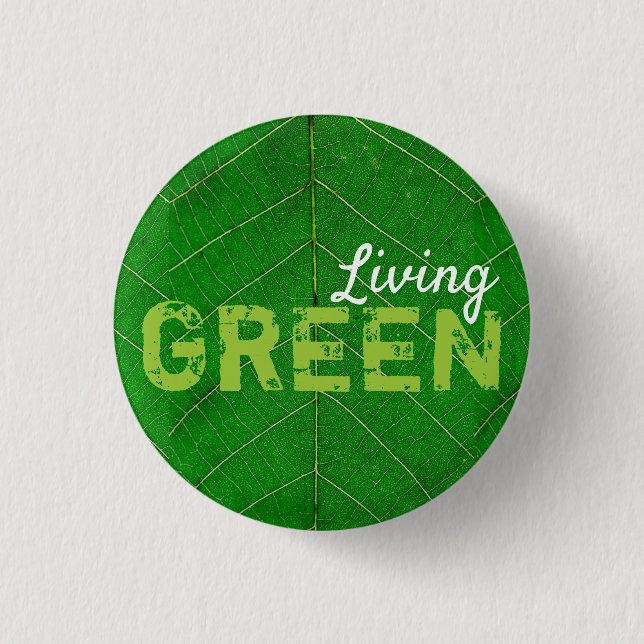 Badge Rond 2,50 Cm Eco Friendly Living Green (Devant)