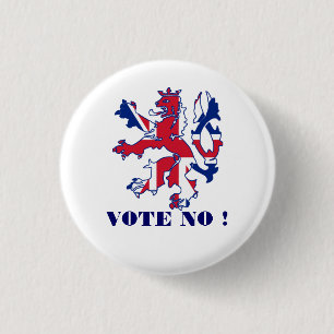 Badge Rond 2,50 Cm Écossais aucun vote à l'indépendance