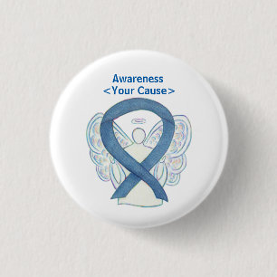 Badge Rond 2,50 Cm Écrans à boutons personnalisés Denim Awareness Rib