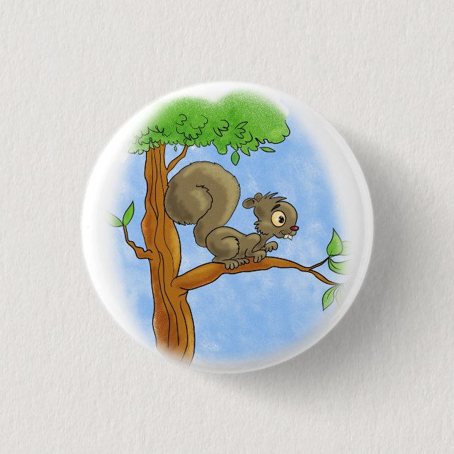 Badge Rond 2,50 Cm Écureuil doux (Devant)