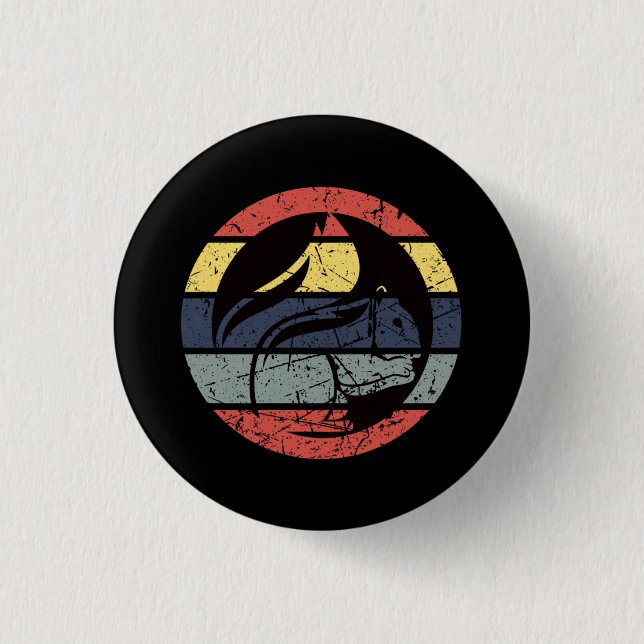 Badge Rond 2,50 Cm Écureuil Rétro (Devant)