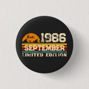 Badge Rond 2,50 Cm Édition limitée T-Shirt personnalisé Septembre 198