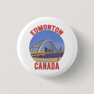 Badge Rond 2,50 Cm Edmonton Alberta Canada