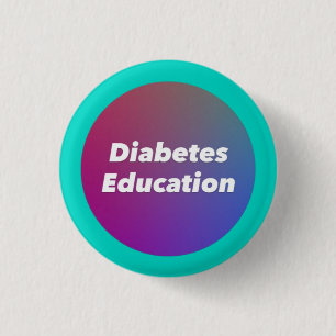 Badge Rond 2,50 Cm "Éducation sur le diabète" Petit bouton