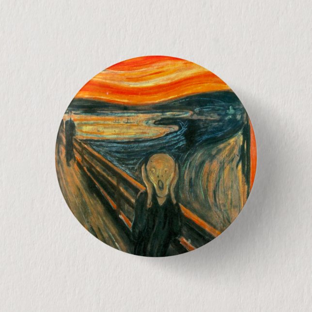 Badge Rond 2,50 Cm EDVARD MUNCH - le cri perçant 1893 (Devant)