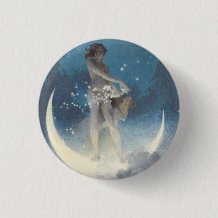 Badge Rond 2,50 Cm Edwin Blashfield Étoiles Scatting Art Nouveau