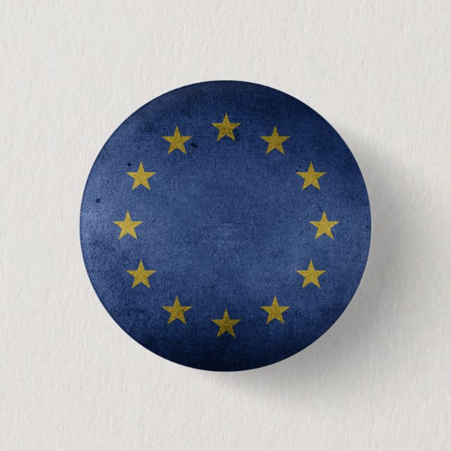 Badge Rond 2,50 Cm Effet déchiré Drapeau de l'UE anti-Brexit - Amour  (Devant)