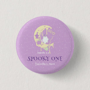Badge Rond 2,50 Cm Éffrayant One Mom Cute Ghost Halloween 1er anniver
