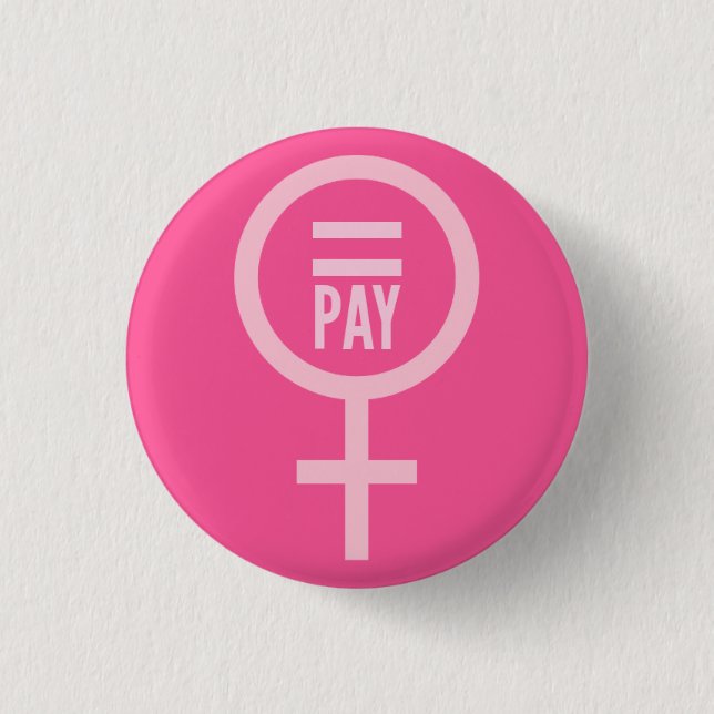 Badge Rond 2,50 Cm Égalité de salaires pour des femmes (Devant)