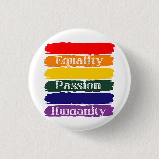 Badge Rond 2,50 Cm Égalité, passionnée, humanité (Devant)