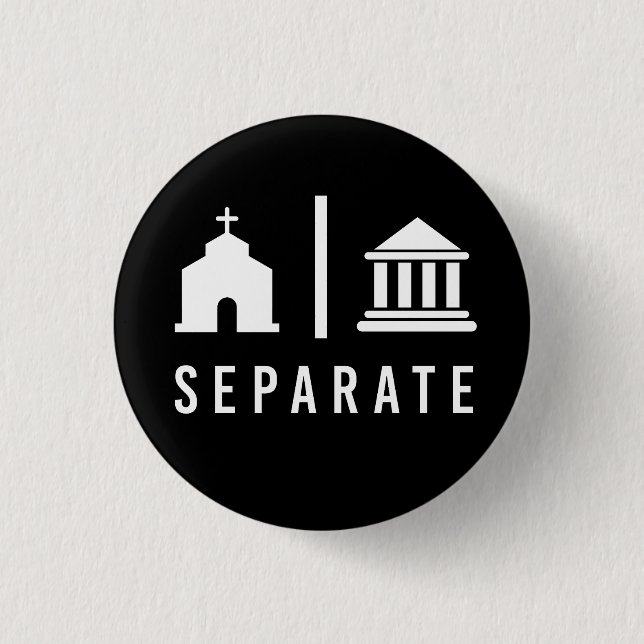 Badge Rond 2,50 Cm Église et État séparés (Devant)