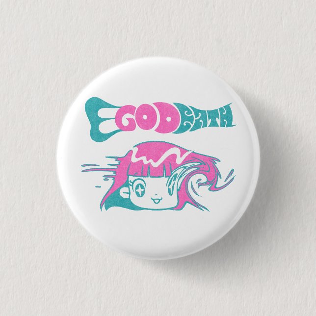 Badge Rond 2,50 Cm Ego Death (Devant)