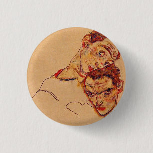Badge Rond 2,50 Cm Egon Schiele - double autoportrait