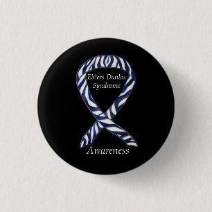 Badge Rond 2,50 Cm Ehlers-Danlos Sensibilisation au syndrome Ruban Ze