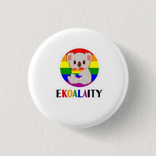 Badge Rond 2,50 Cm Ekoalaty Equality Gay Koala Bear Funny LGBT Rainbo