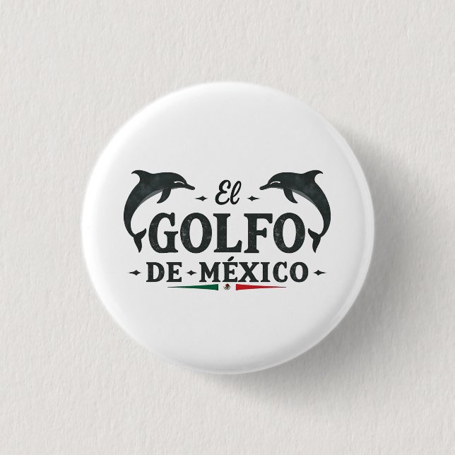 Badge Rond 2,50 Cm El Golfo De Mexico Golfe du Mexique (Devant)