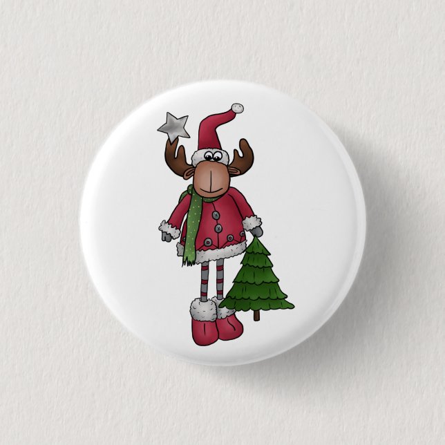 Badge Rond 2,50 Cm Elch (Devant)