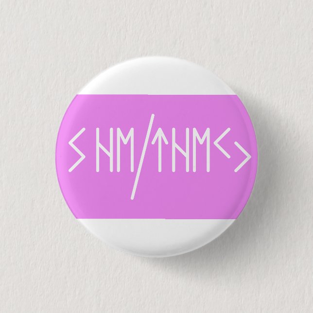 Badge Rond 2,50 Cm Elder Futhark Elle/Ils pronouns (Devant)
