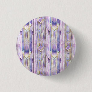 Badge Rond 2,50 Cm Élégance Lilac En Verre Tiré