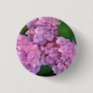 Badge Rond 2,50 Cm Élégant et rustique hortensia Hydrangea macrophyll